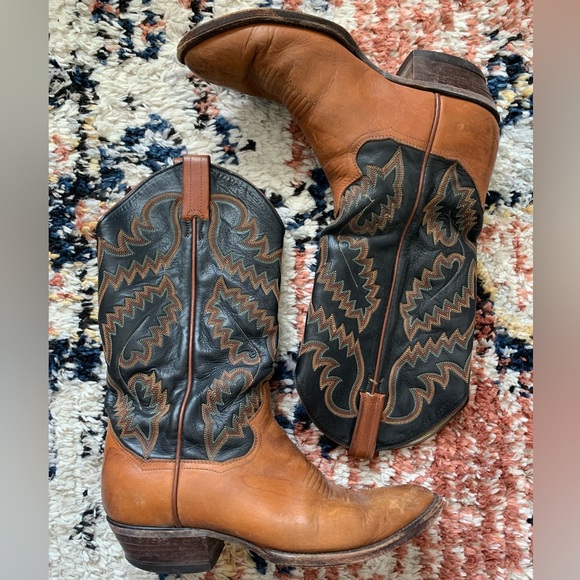 Bottes VTG 80 s PANHANDLE SLIM COWBOY // utilitaire 11 écurie en cuir d'autruche biltrite Mexique fabriqué motard de qualité des années 90 11,5 D à